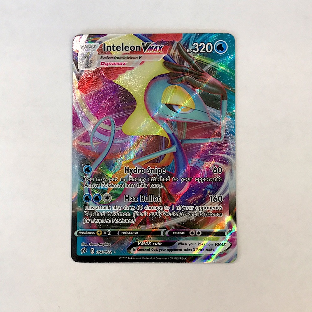 Inteleon VMAX Pokémon card.